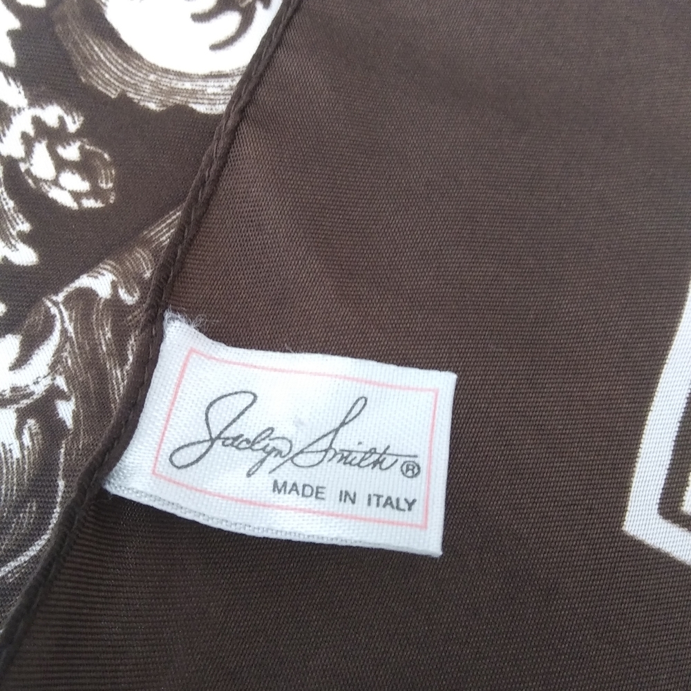 Dark Brown and White Jaclyn Smith Polyester Scarf - Picture 5 of 11